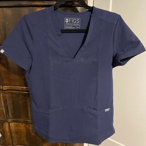 COMPLETE SCRUBS SET, FIGS, NAVY BLUE, PETITE.